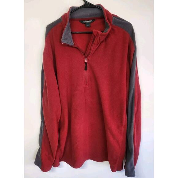 Outdoor Life 1/4 Zip Fleece Pullover Sweatshirt Men's XXL 0782 - Picture 1 of 12